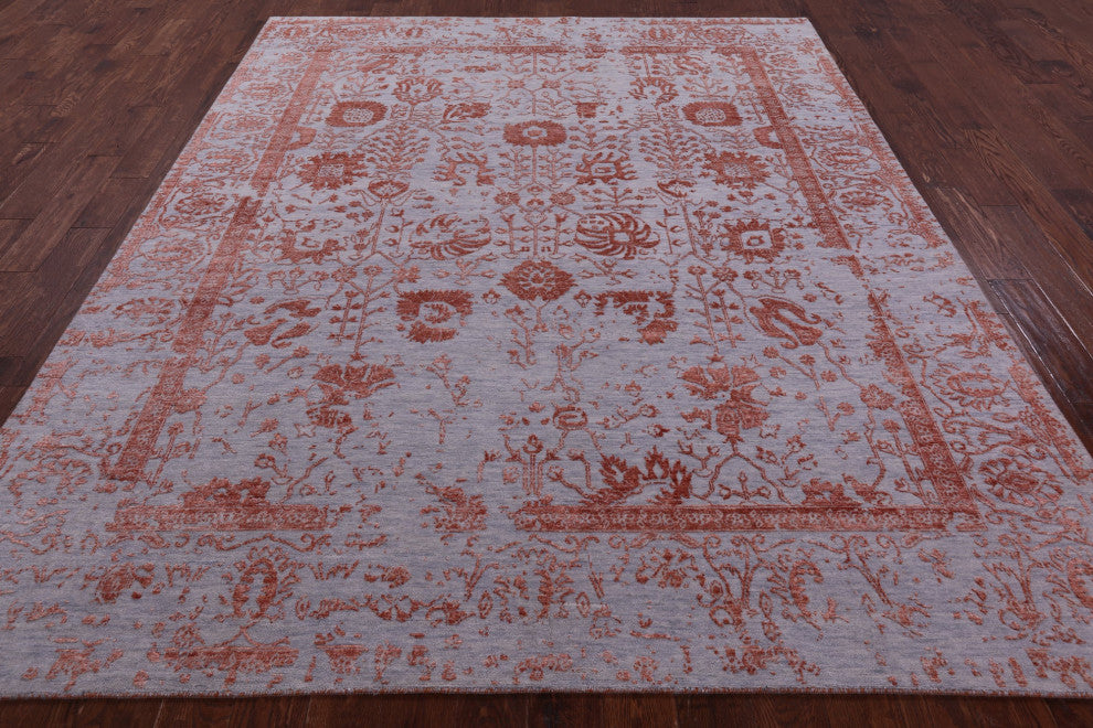 8' 0" X 9' 11" Wool & Silk Handmade Persian Rug - Q15760