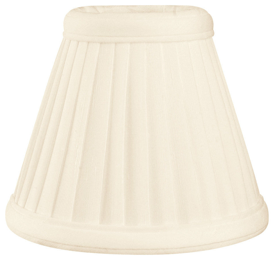 Pleated Empire Chandelier Lampshade Size 5, Eggshell, Set of 6