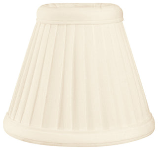 Pleated Empire Chandelier Lampshade Size 5, Eggshell, Set of 6
