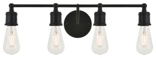 Black Finish 4-Light Wall Sconce