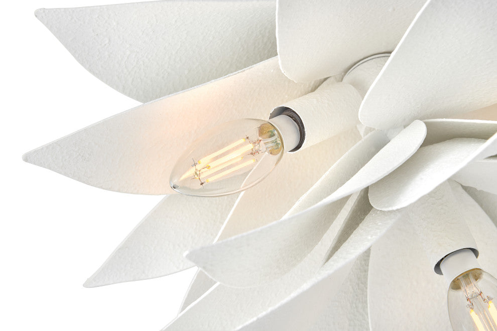 Fredrick Ramond Agave Large Convertible Pendant, Textured Plaster