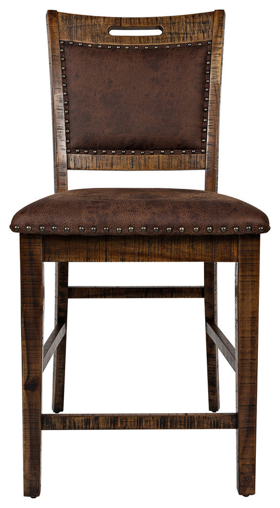 Cannon Valley Upholstered Back Counter Stool Set of 2