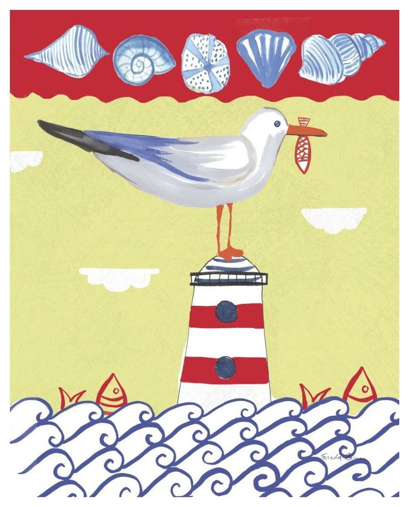 "Coastal Bird I" Digital Paper Print by Farida Zaman, 30"x37"