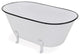 Lavande Metal Tub Decor - Large - White