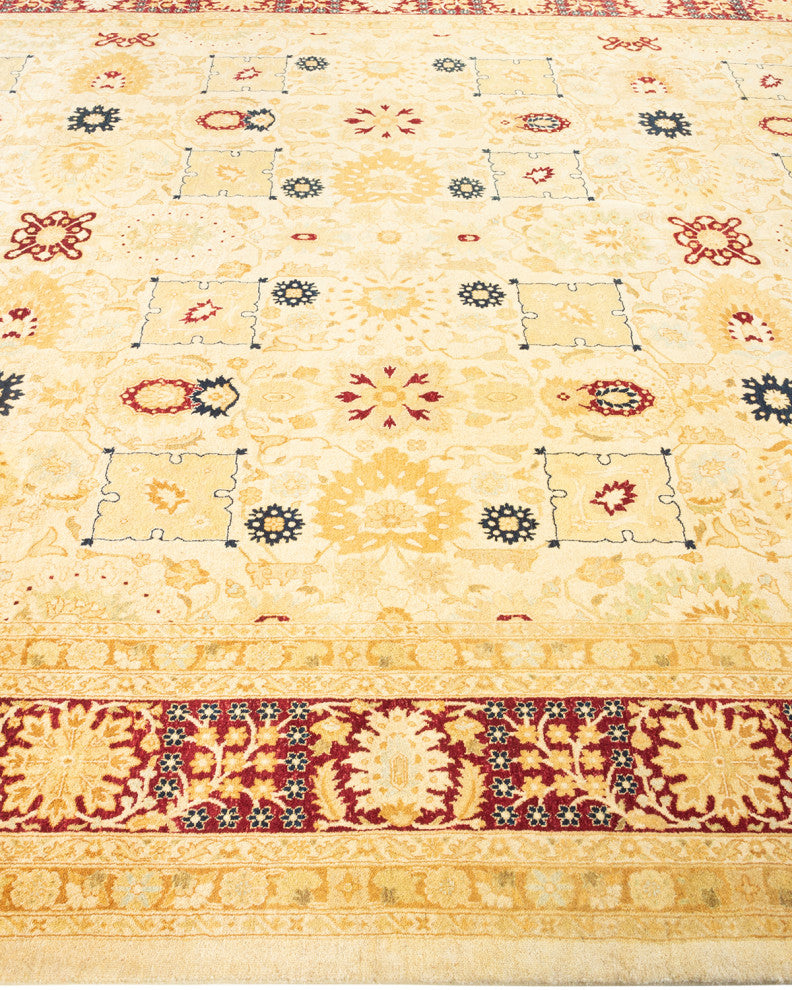 Kamble One-of-a-Kind Hand-Knotted Area Rug Ivory, 8'3"x10'4"