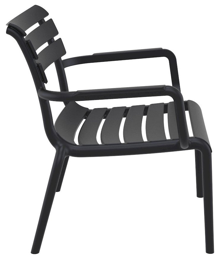 Paris Outdoor Club Lounge Chair Black