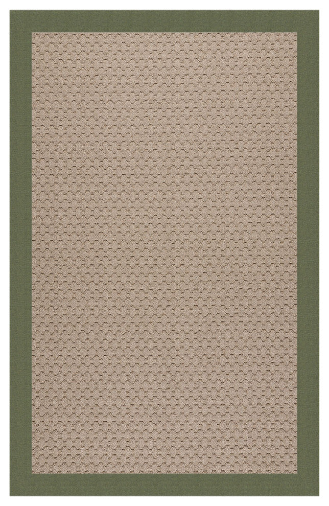 Zoe-Grassy Mountain Machine Tufted Rectangle Rug, Plant Green, 8''x10''