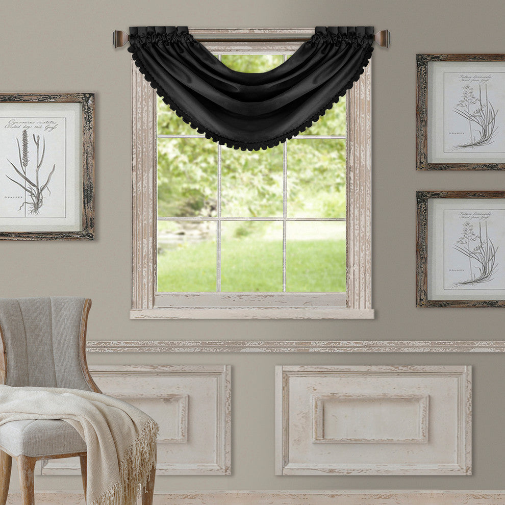 All Seasons Blackout Window Curtain, Black, 52 in. X 36 in.