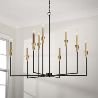 Capital Lighting 451991 Avant 9 Light 42"W Taper Candle Style - Aged Brass /