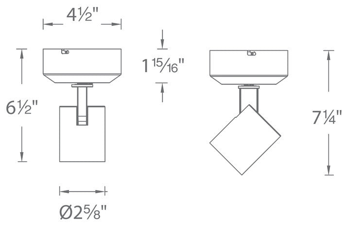 Lucio LED 10W Monopoint 4000K Asymmetric Beam, Black
