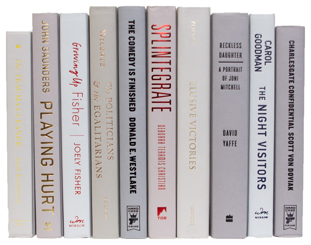 Decorative Books - Marble Book Bundle - 1 foot of Grey Books