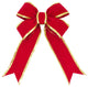 Vickerman L131448 48" Red-Gold Four Loop Velvet Indoor Christmas Bow