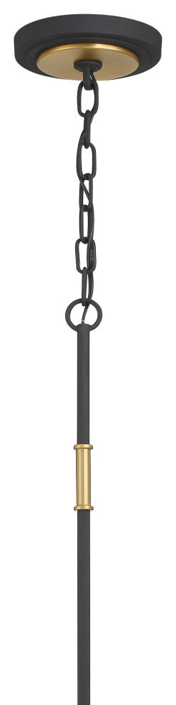 Niles 4-Light Black Forged/Modern Gold Chandelier