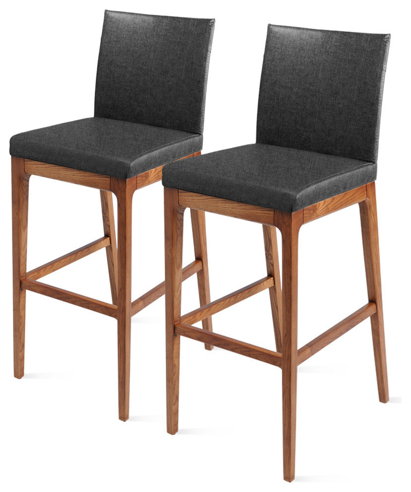 Devon Counter stool Walnut LegsSet of 2, Night Shade, Fabric