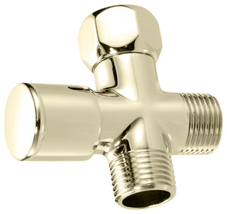 Shower Arm 1/2" IPS Diverter Valve, Polished Brass