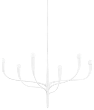 Hudson Valley Lighting 9606 Labra 6 Light 37"W Chandelier - White Plaster