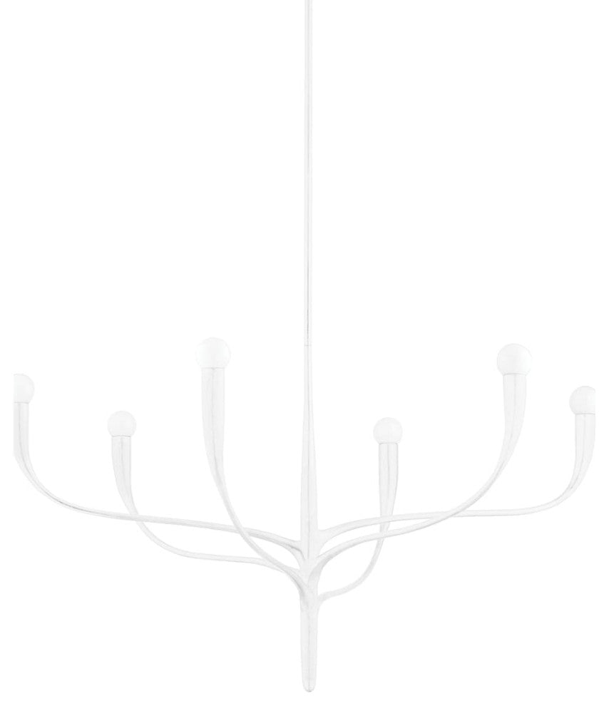 Hudson Valley Lighting 9606 Labra 6 Light 37"W Chandelier - White Plaster