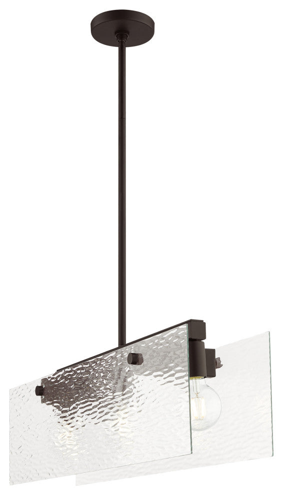 Livex Lighting Ashcroft 3 Light Bronze Linear Chandelier