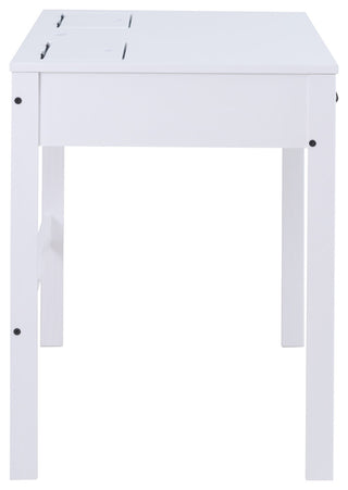 Memomad Bali Home Office Solid Wood Desk with Drawers (Off-White)