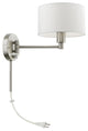 1 Light Brushed Nickel Swing Arm Lamp