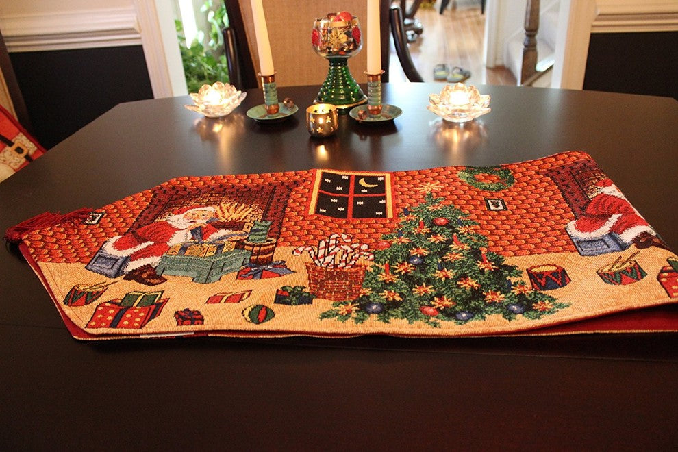 Tache Christmas Decorative Tapestry Table Runner, 13"x54"