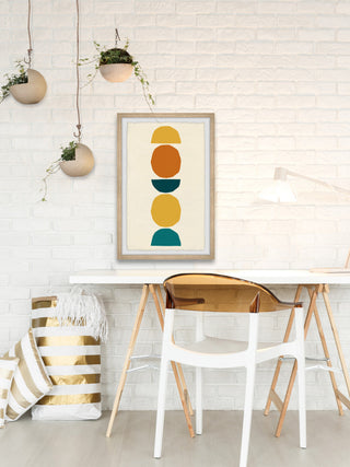 "Enclosed Circles" Framed Painting Print, 20x30