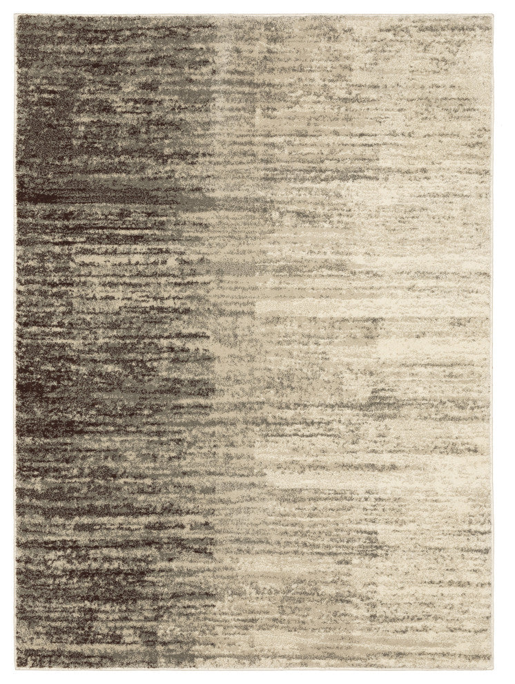 Carolina Abstract Area Rug, Beige, 6'7"x9'2"