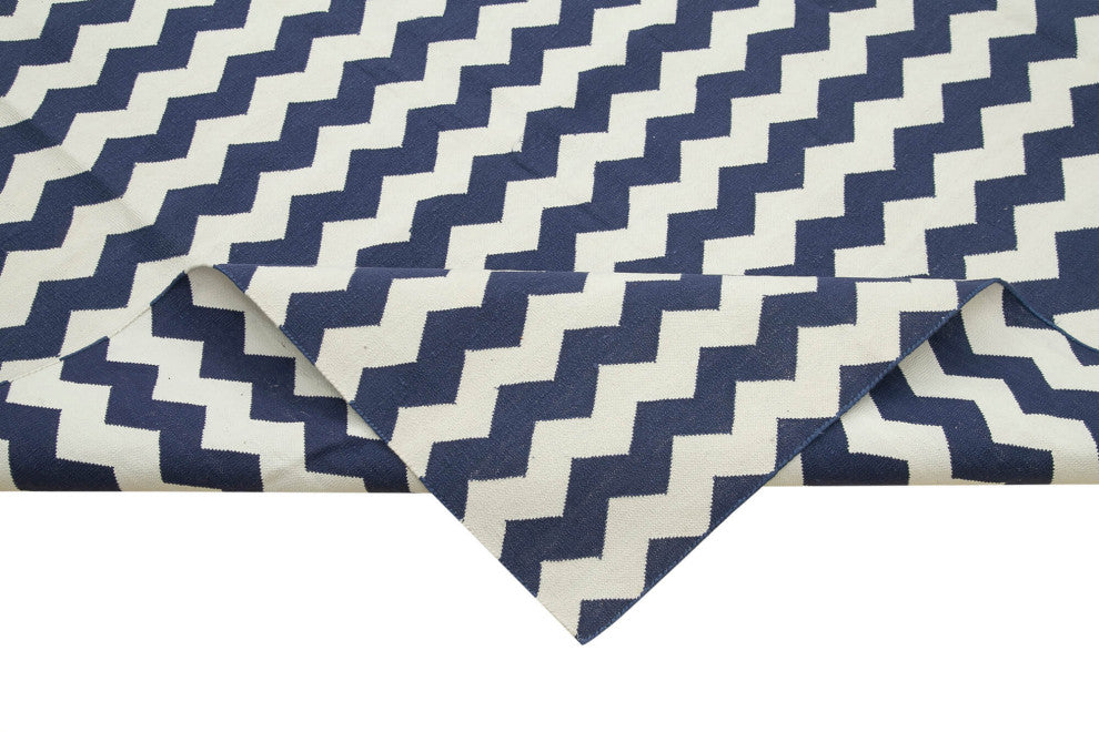 Rug N Carpet - Handmade Wool 9' 11'' x 13' 10'' Flatweave Dhurrie Kilim Rug