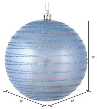 Vickerman 6" Periwinkle Candy Glitter Ball 3/Bag