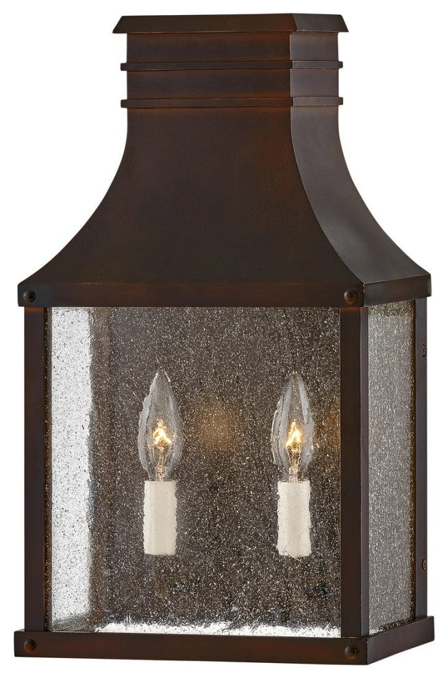 Hinkley Beacon Hill Outdoor Wall Mount, Blackened Copper, Large