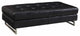 HomeRoots 63" X 32" X 19" Black Ottoman