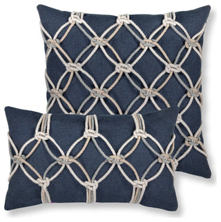 Indigo Rope Indoor/Outdoor Performance Pillow, 20"x20