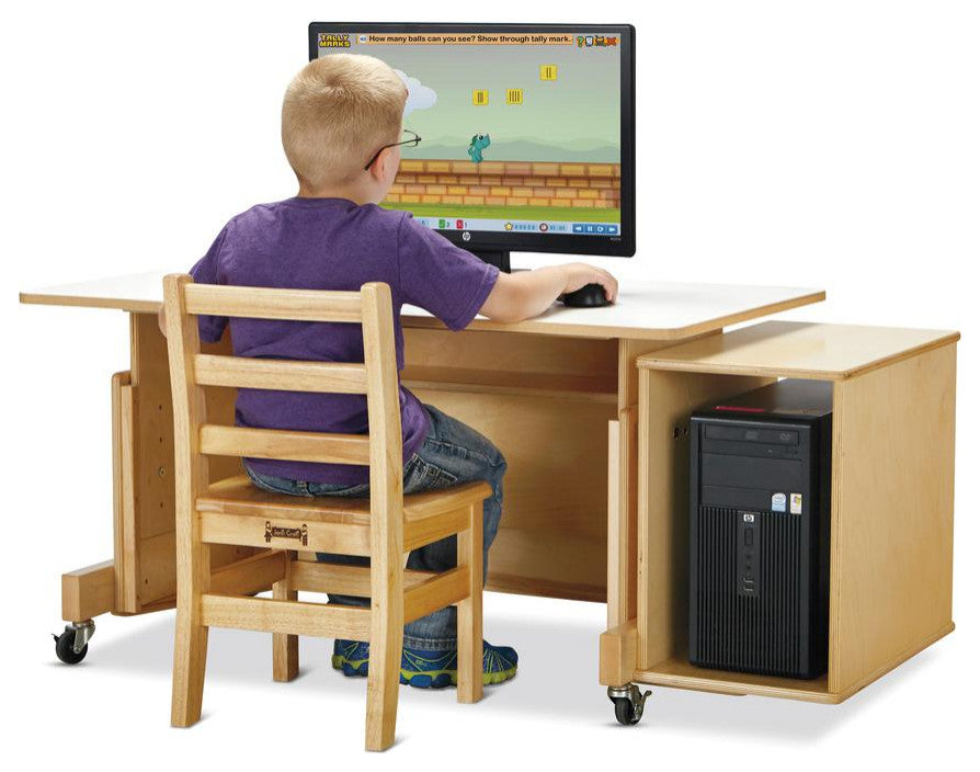 Apollo Double Computer Desk - White Top