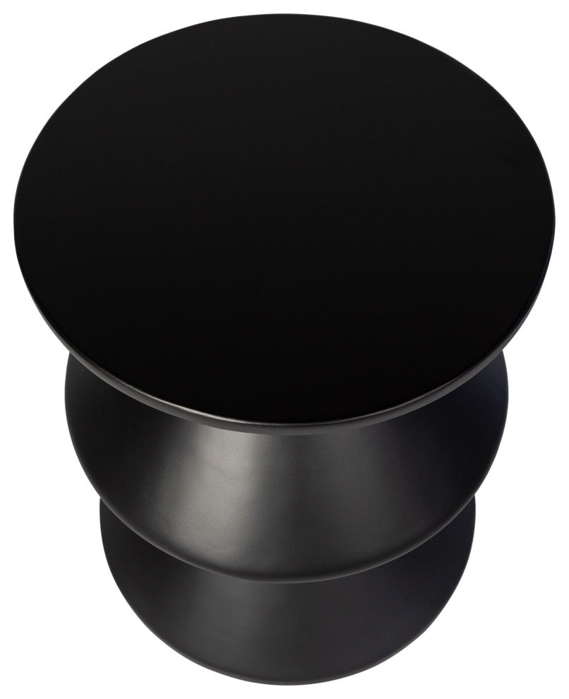 Misha Concrete Inverted Side Table, Black