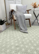 EYELET Soft Tactesse Nylon Area Rug with Anti-Stain Protection, Aquatic, 5'x7'