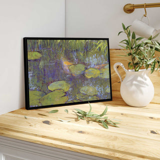 "Game of Shadows" - A Reflective Pond's Serene Art Canvas