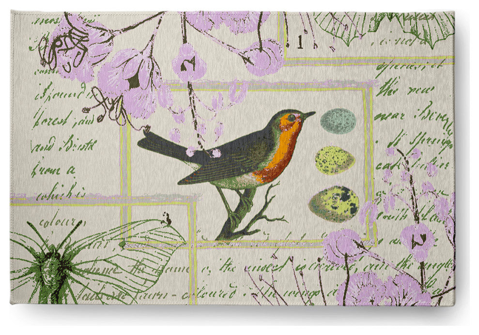 Singing Bird Spring Chenille Rug, Lilac, 2'x3'