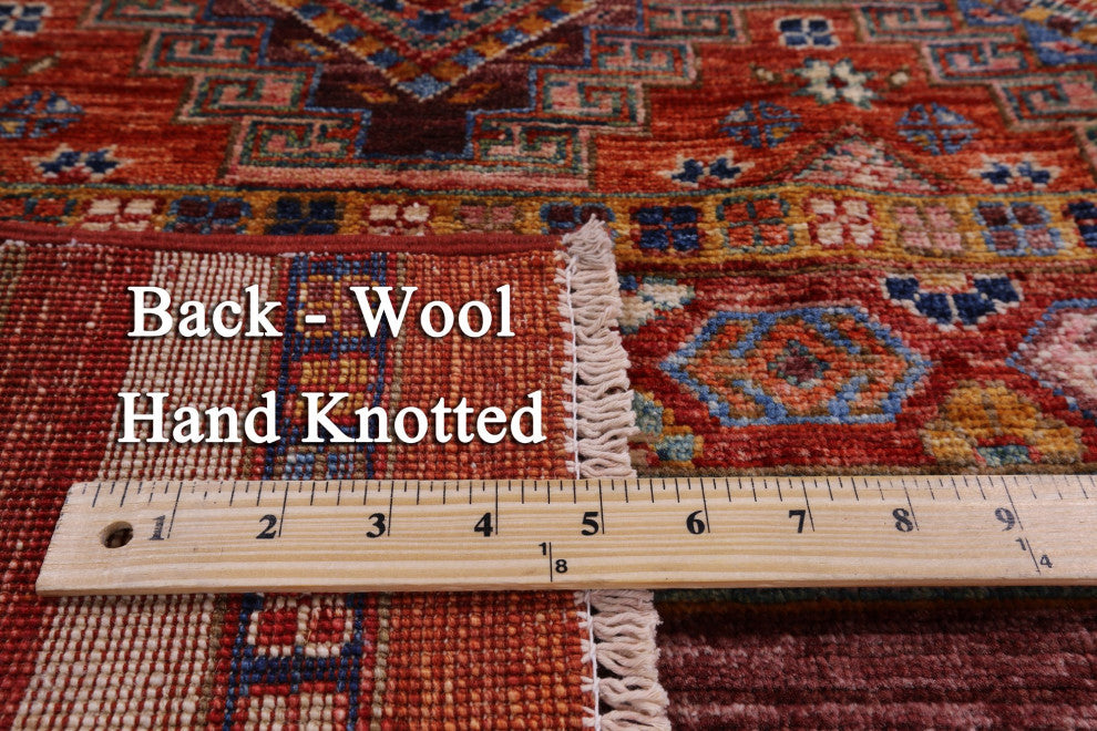 2' 7" X 4' 0" Super Kazak Khorjin Hand-Knotted Wool Rug Q11037