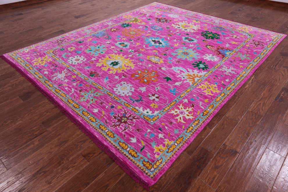 Handmade Turkish Oushak Wool Rug 8' 5" X 10' 2" - Q15590