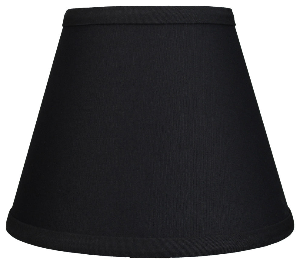 Fenchel Shades 5"x9"x7" Spider Attachment Empire Lamp Shade, Linen Black