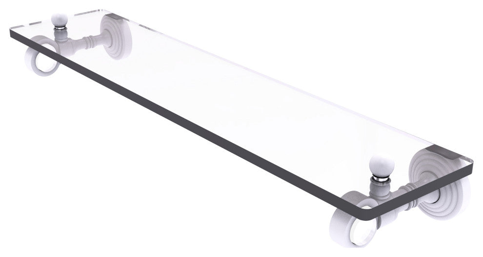 Pacific Grove 22" Glass Shelf, Matte White