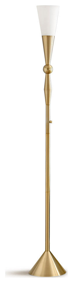DIONE  72"H Metal Torchiere Floor lamp, LED Dimmable, Bulb Included, Antique Bra