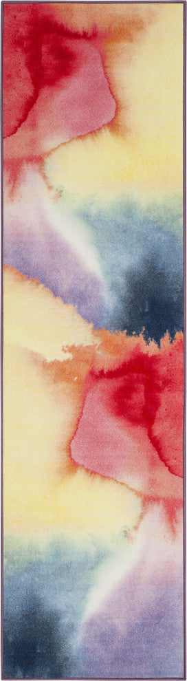 Safavieh Paint Brush Ptb118A Rug, Fuchsia/Yellow, 2'3"x8'