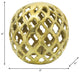 Metal, 8" Cut-Out Orb, Gold
