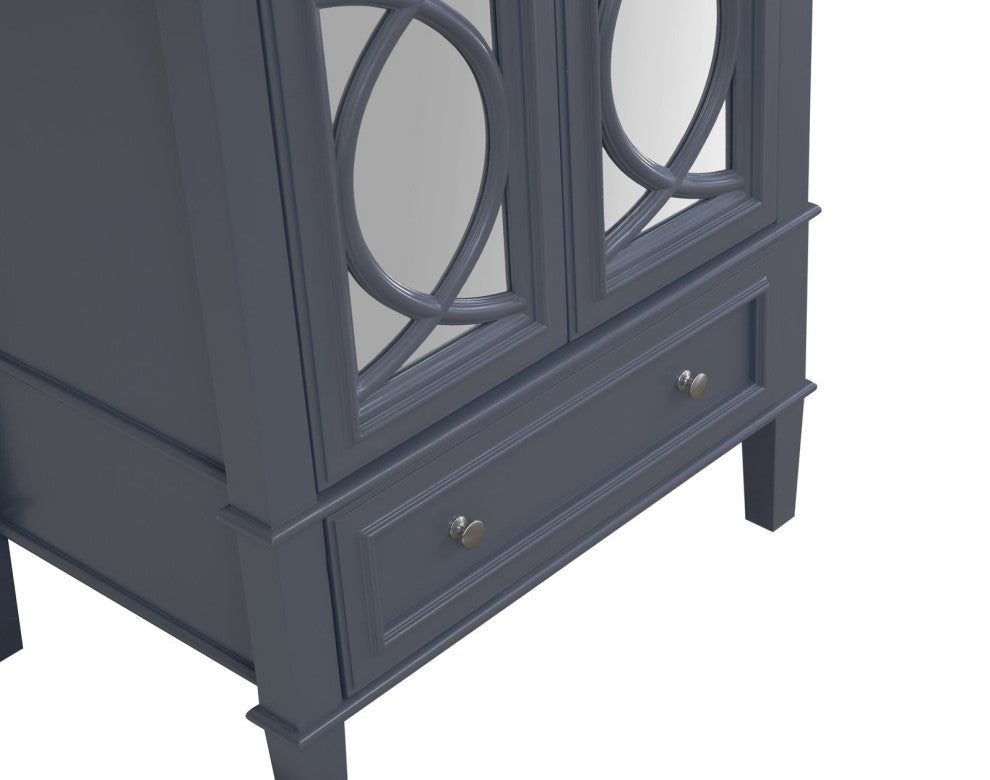 Olivia 30" Bathroom Vanity, Marine Gray, Carrara Marble