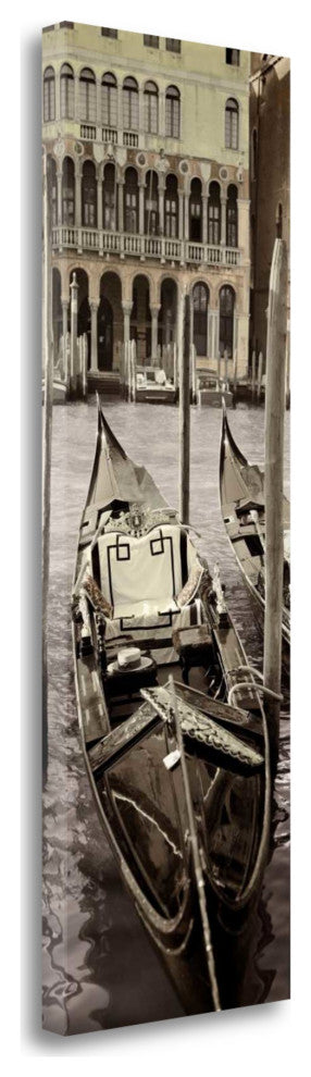 13" Ancient Venetian Gondola Boatyard Giclee Wrap Canvas Wall Art