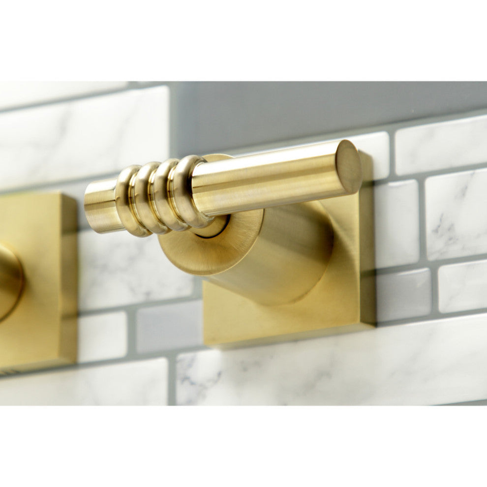 KS6047ML Wall Mount Tub Faucet, Brushed Brass