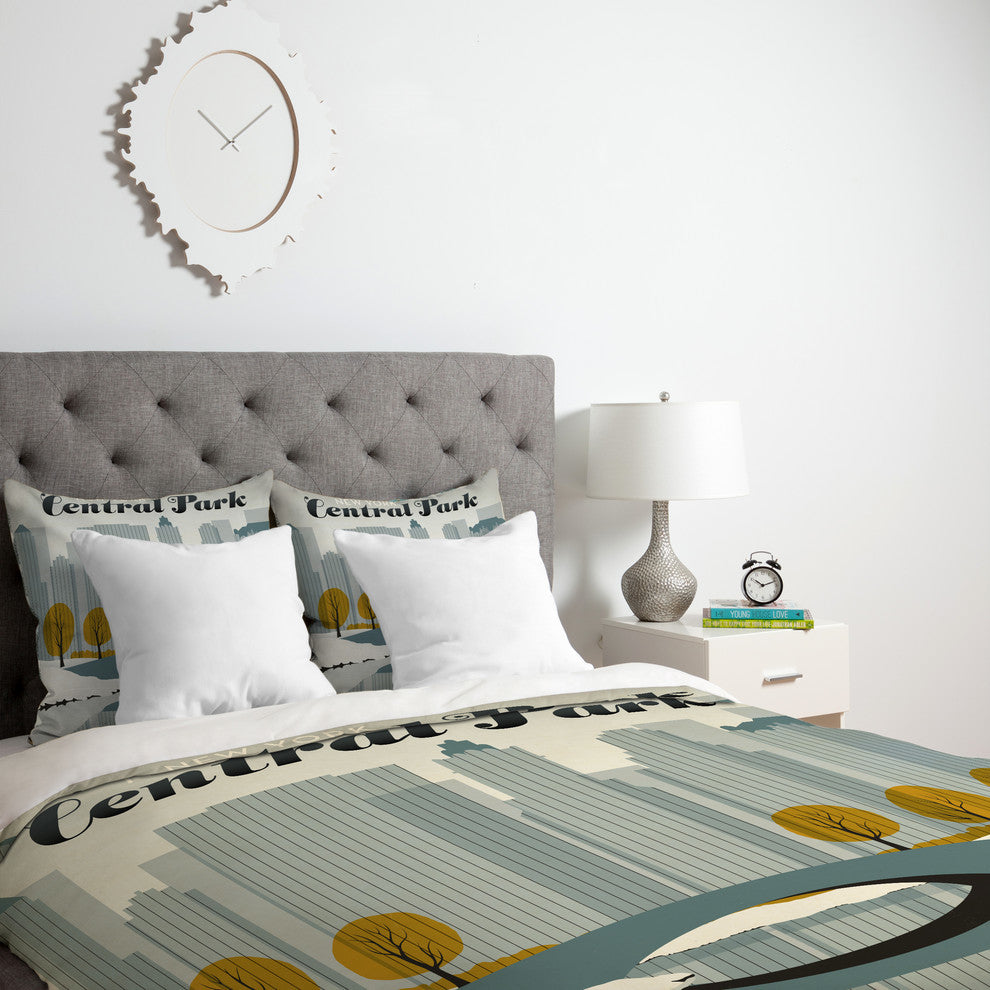 Deny Designs Anderson Design Group Central Park Snow Duvet Cover - Lightweight