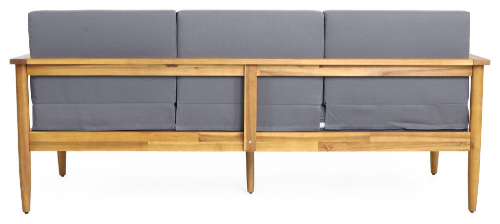 Salton Outdoor Acacia Wood 3-Seater Sofa