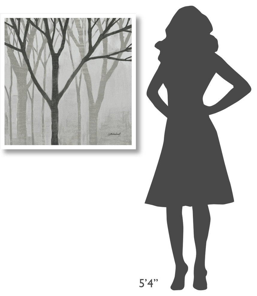 "Spring Trees Greystone II" Digital Paper Print by Kathrine Lovell, 32"x32"